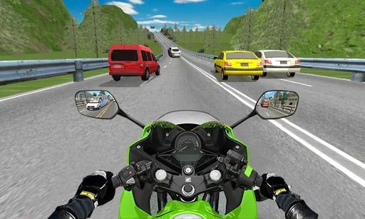 Изображение игры: Racing In Moto Traffic Stunt Race
