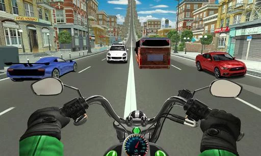 Изображение игры: Racing In Moto Traffic Stunt Race