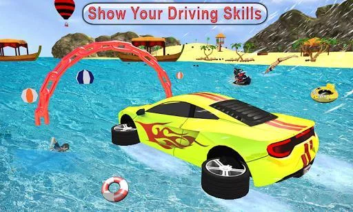 Изображение игры: Water Surfer car Floating Beach Drive