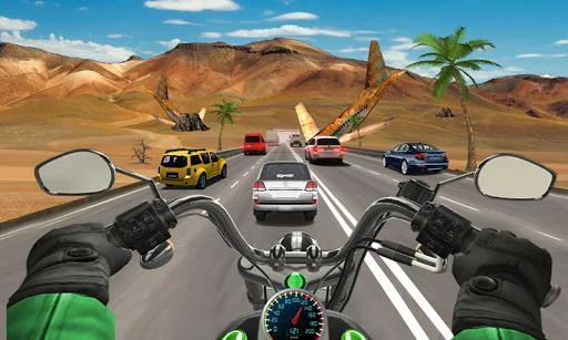 Изображение игры: Racing In Moto Traffic Stunt Race