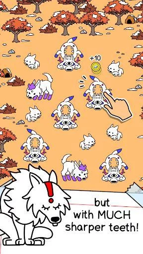 Изображение игры: Wolf Evolution - Merge and Create Mutant Wild Dogs