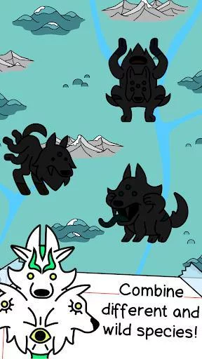Изображение игры: Wolf Evolution - Merge and Create Mutant Wild Dogs