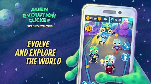 Изображение игры: Alien Evolution Clicker: Species Evolving