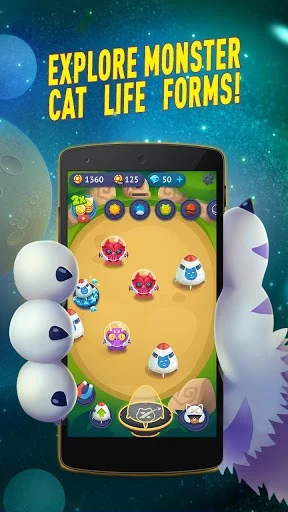 Изображение игры: Space Cat Evolution: Kitty collecting in galaxy
