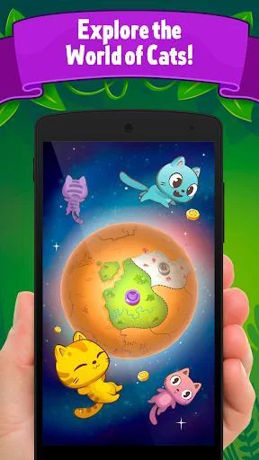 Изображение игры: Cute Cat Merge & Collect: Lost Relic Hunt Game