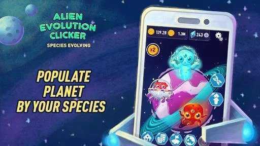 Изображение игры: Alien Evolution Clicker: Species Evolving