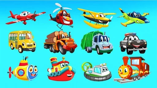 Изображение игры: Toddler car games - car Sounds Puzzle and Coloring