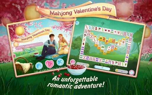 Изображение игры: Mahjong Valentine's Day Free