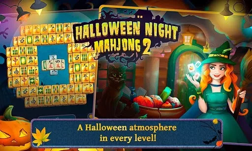 Изображение игры: Halloween Night 2 Mahjong Free