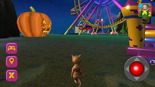 Изображение игры: Halloween Cat Theme Park 3D