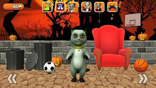 Изображение игры: Talking Cat Leo Halloween Fun