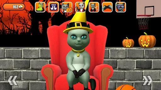 Изображение игры: Talking Cat Leo Halloween Fun
