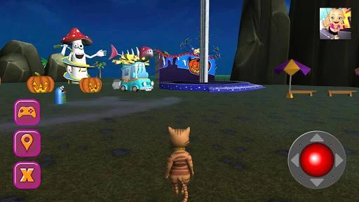 Изображение игры: Halloween Cat Theme Park 3D