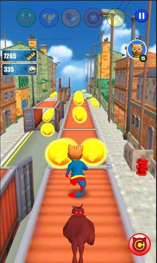 Изображение игры: Super Hero Cat Run