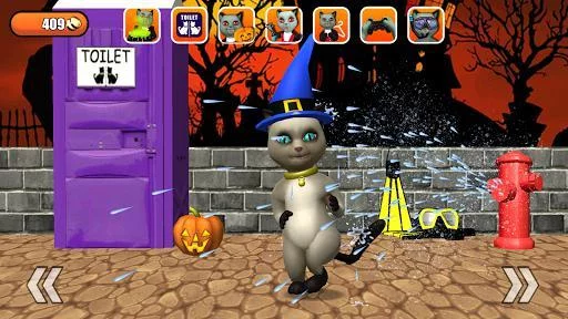 Изображение игры: Talking Cat Leo Halloween Fun