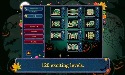 Изображение игры: Halloween Night 2 Mahjong Free