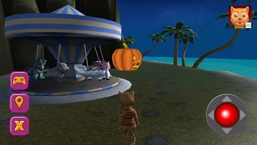 Изображение игры: Halloween Cat Theme Park 3D