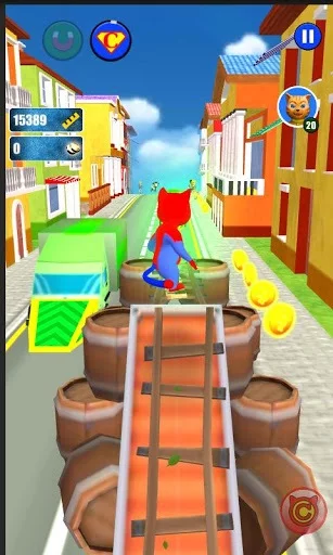 Изображение игры: Super Hero Cat Run