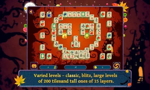 Изображение игры: Halloween Night 2 Mahjong Free