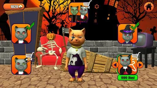 Изображение игры: Talking Cat Leo Halloween Fun