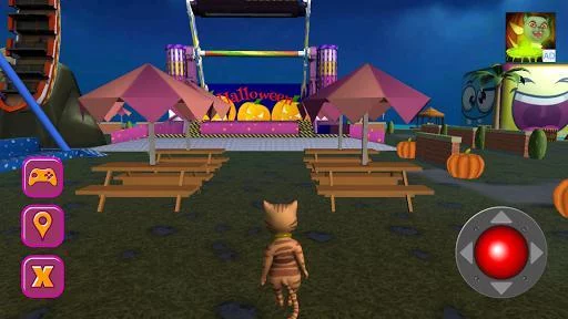 Изображение игры: Halloween Cat Theme Park 3D