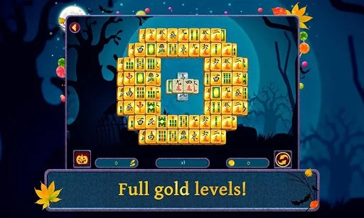 Изображение игры: Halloween Night 2 Mahjong Free