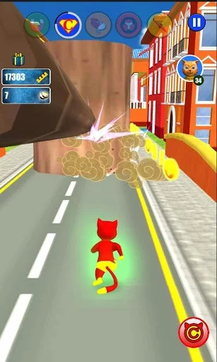 Изображение игры: Super Hero Cat Run