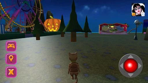 Изображение игры: Halloween Cat Theme Park 3D