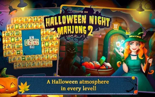 Изображение игры: Halloween Night 2 Mahjong Free
