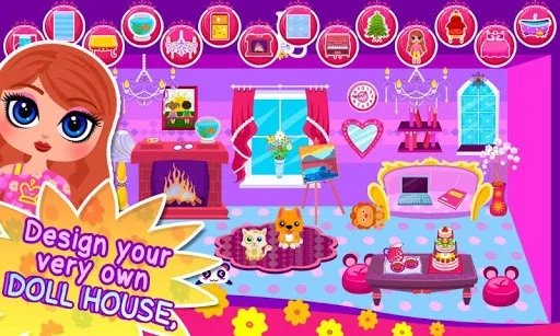 Изображение игры: My Own Family Doll House Game