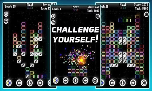 Изображение игры: Glow Block – Neon Blocks Game