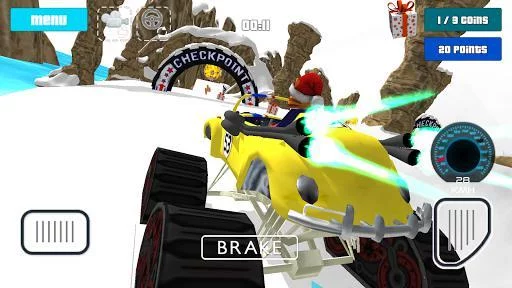 Изображение игры: Cat Race Car Snow Drift Stunts