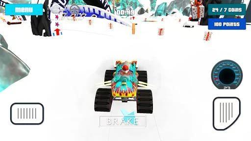 Изображение игры: Cat Race Car Snow Drift Stunts