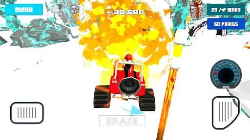 Изображение игры: Cat Race Car Snow Drift Stunts
