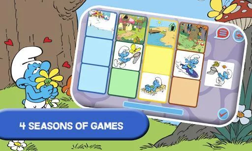 Изображение игры: Smurfs and the four seasons