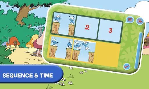 Изображение игры: Smurfs and the four seasons