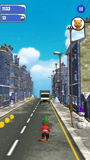 Изображение игры: Leo Cat Ice Run - Frozen City