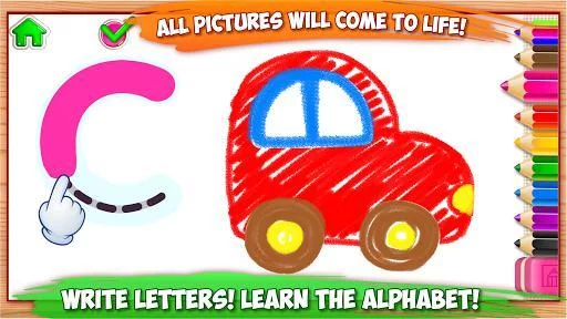Изображение игры: ABC DRAW! Alphabet games Preschool! Kids DRAWING 2