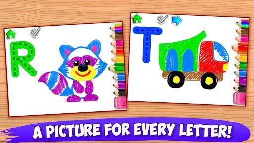 Изображение игры: ABC DRAW! Alphabet games Preschool! Kids DRAWING 2