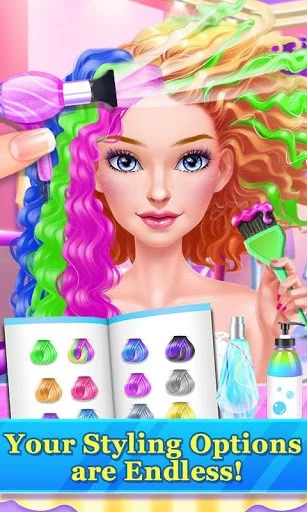 Изображение игры: Hair Stylist Fashion Salon ❤ Rainbow Unicorn Hair