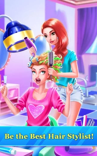 Изображение игры: Hair Stylist Fashion Salon ❤ Rainbow Unicorn Hair