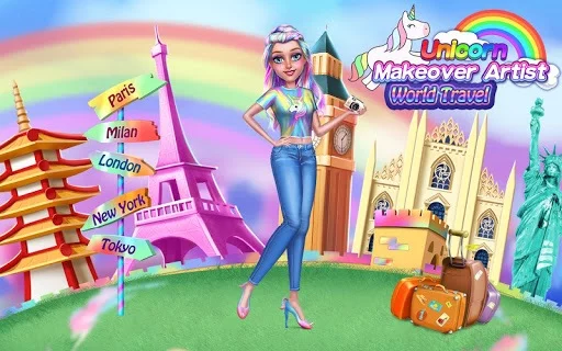 Изображение игры: Unicorn Makeover Artist: World Travel