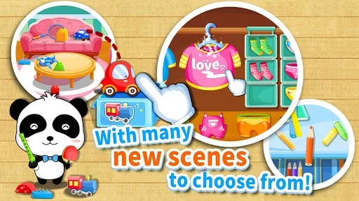 Изображение игры: Baby Panda Gets Organized