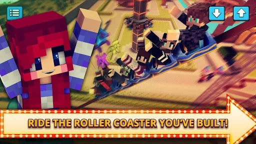 Изображение игры: Theme Park Craft 2: Build & Ride Roller Coaster