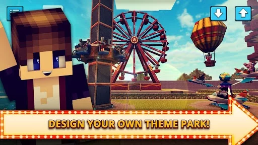 Изображение игры: Theme Park Craft 2: Build & Ride Roller Coaster