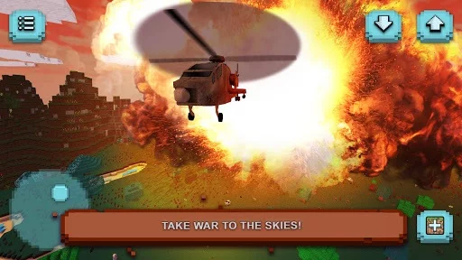Изображение игры: Gunship Craft: Crafting & Helicopter Flying Games