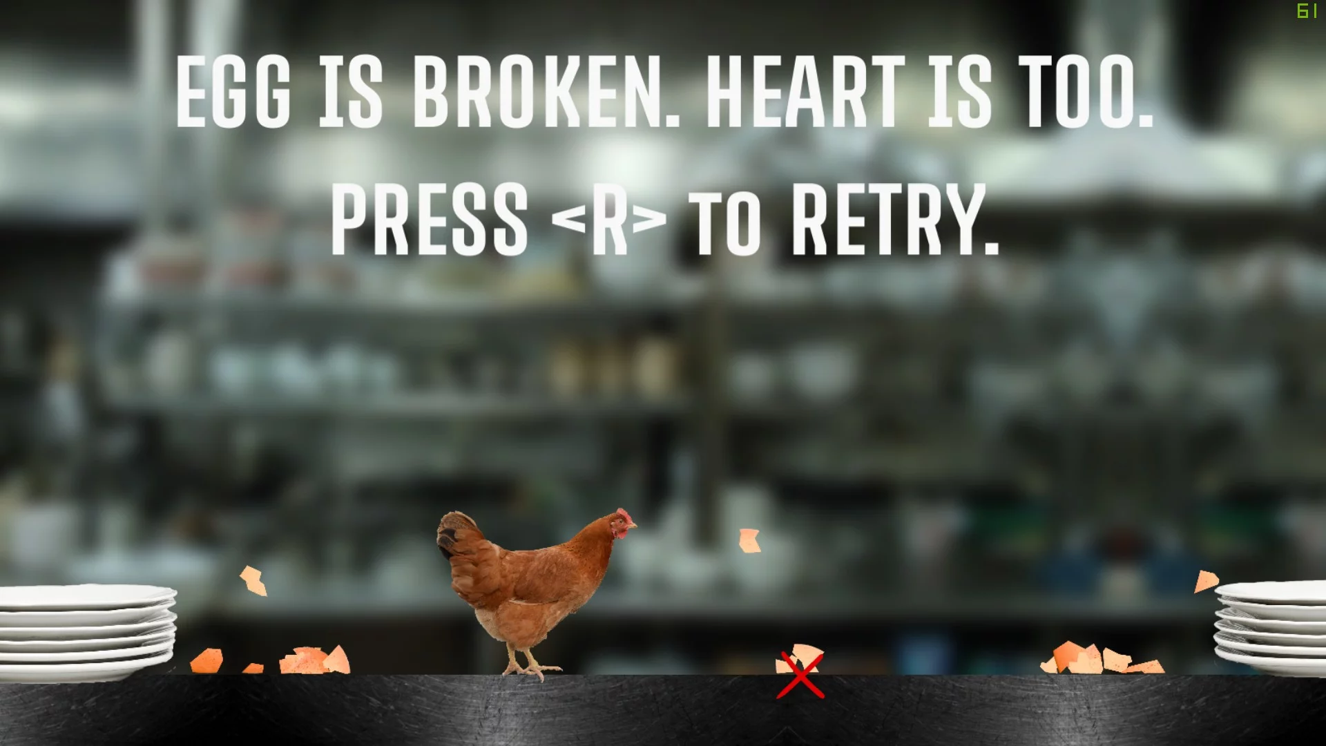 Изображение игры: egg is broken. heart is too.