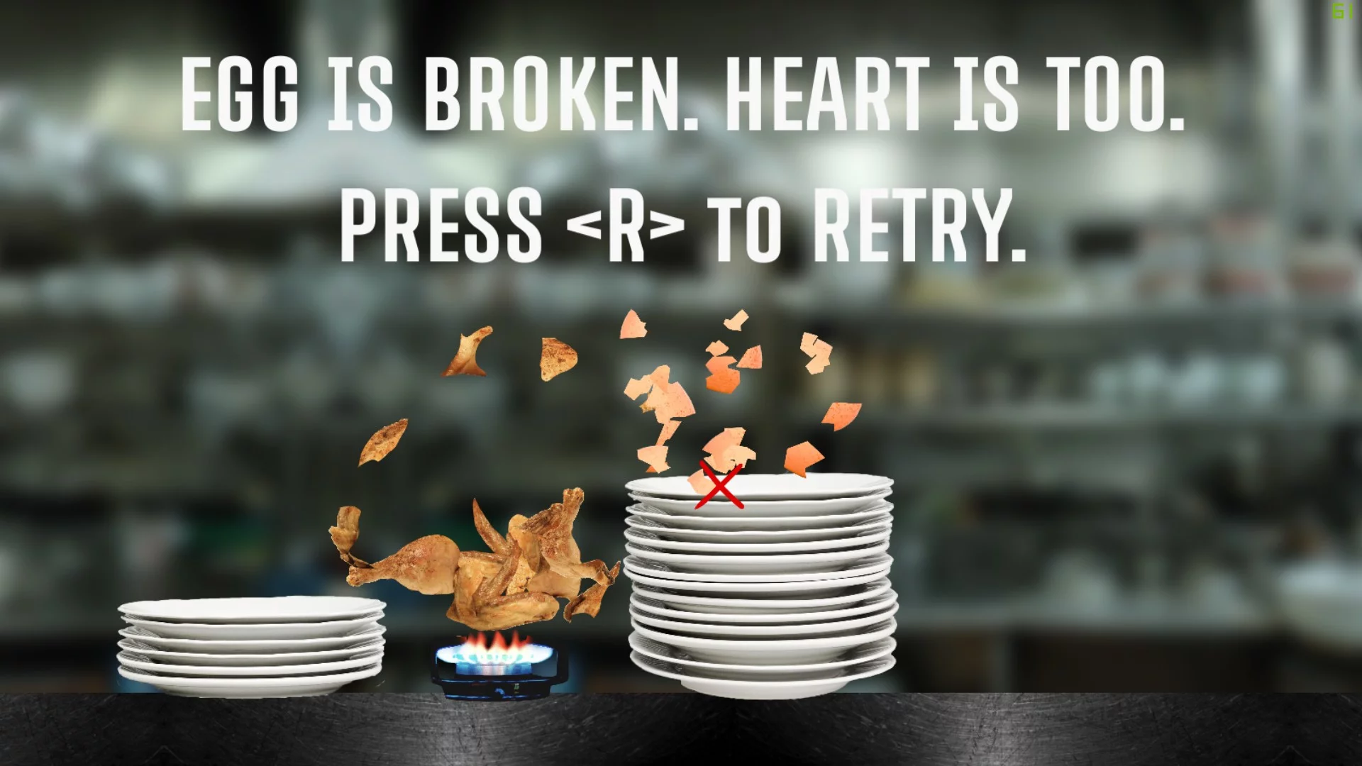 Изображение игры: egg is broken. heart is too.