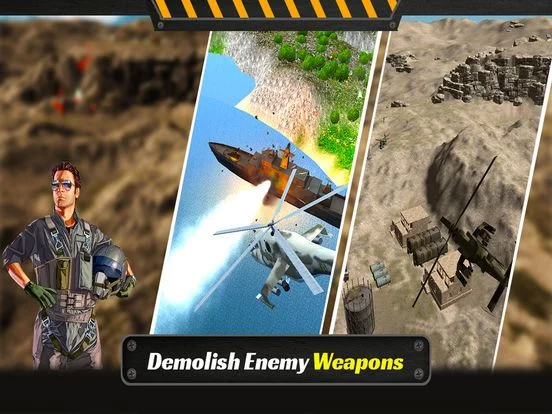 Изображение игры: Gunship Helicopter Battle 2017: Air Fighter 3D
