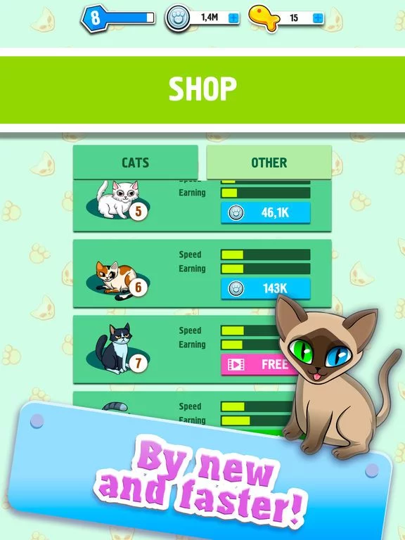 Изображение игры: Merge Cats: Idle Tycoon!